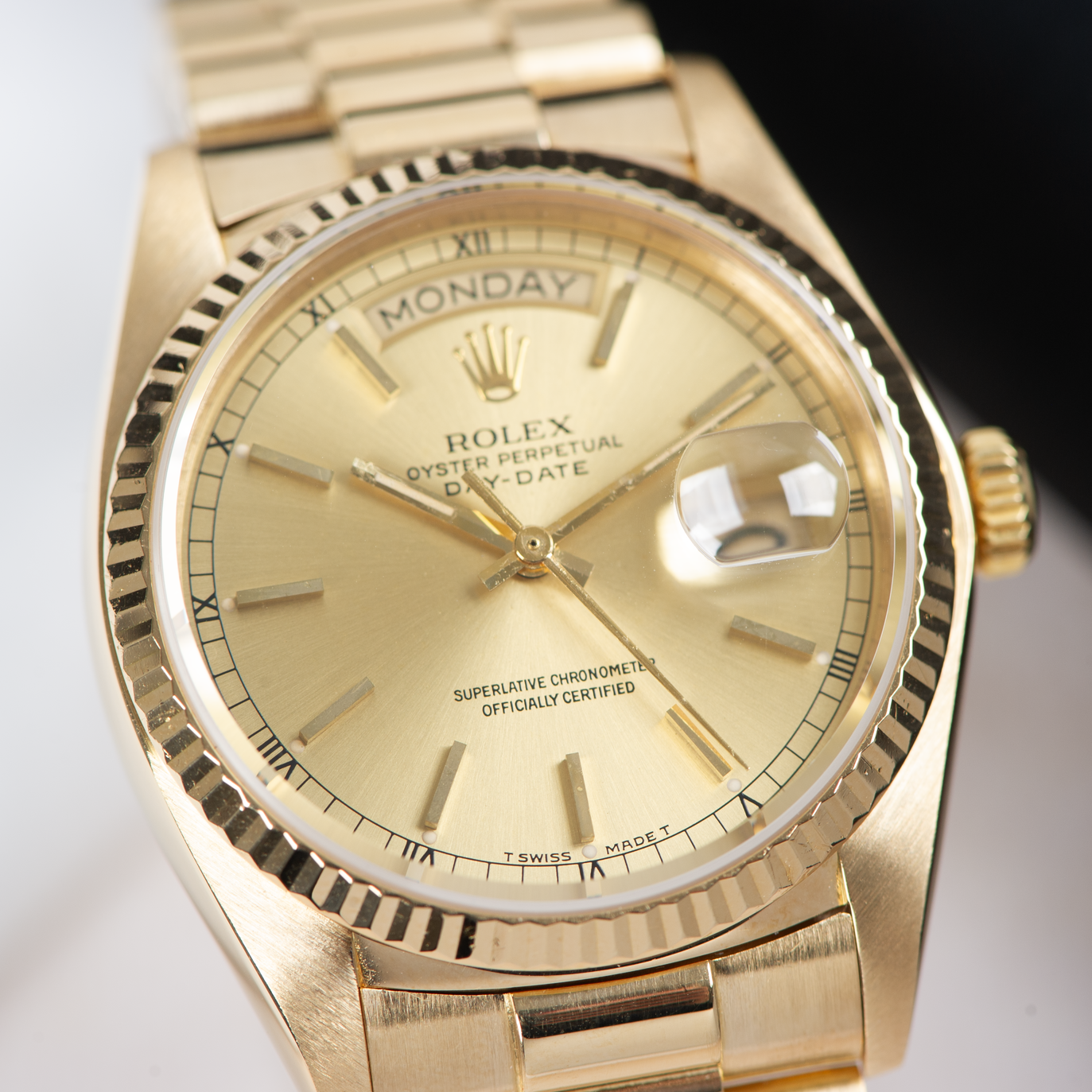 Rolex Oyster Perpetual Day-Date 18038 Champagne Dial 1980