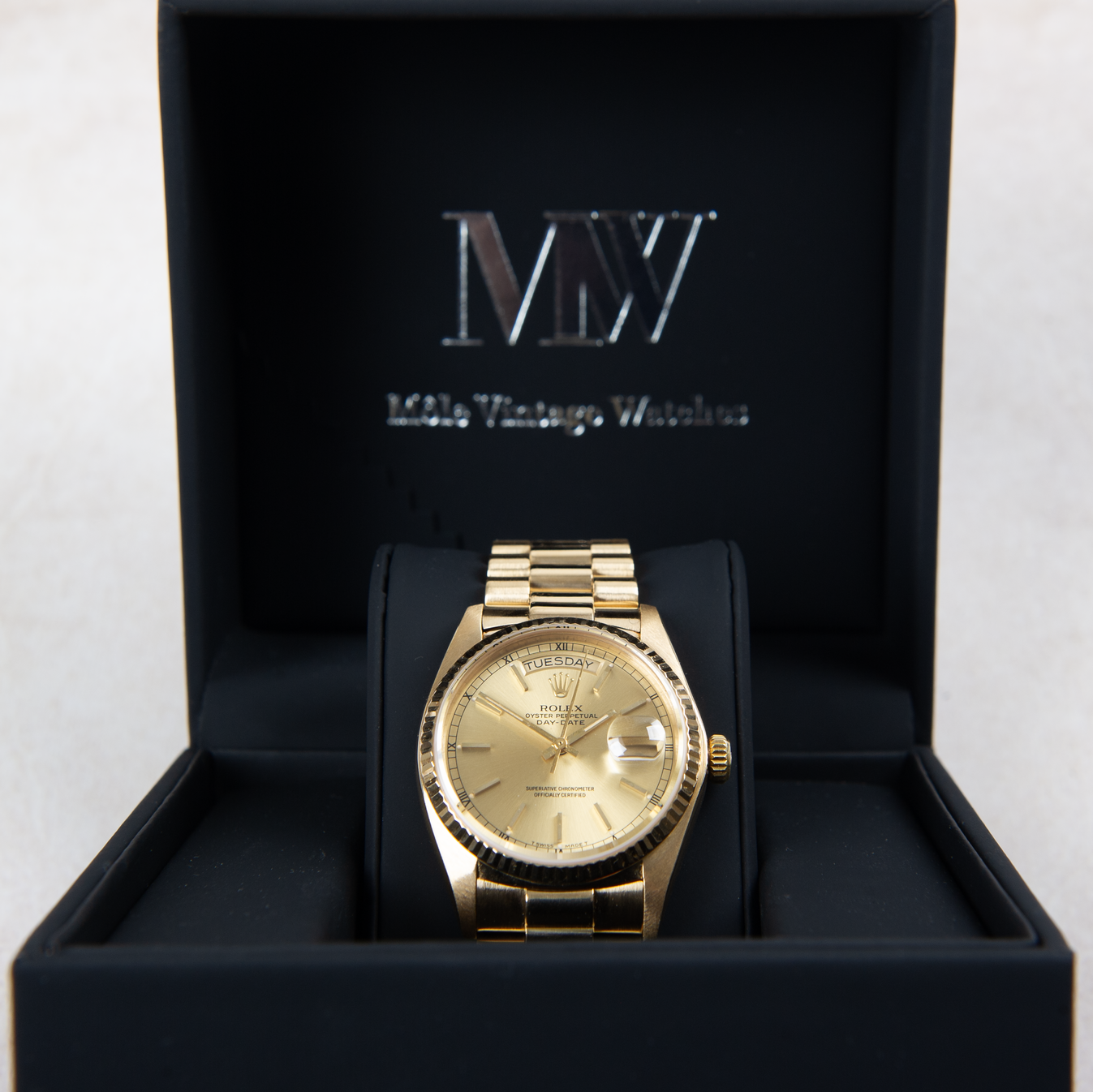 Rolex Oyster Perpetual Day-Date 18038 Champagne Dial 1980