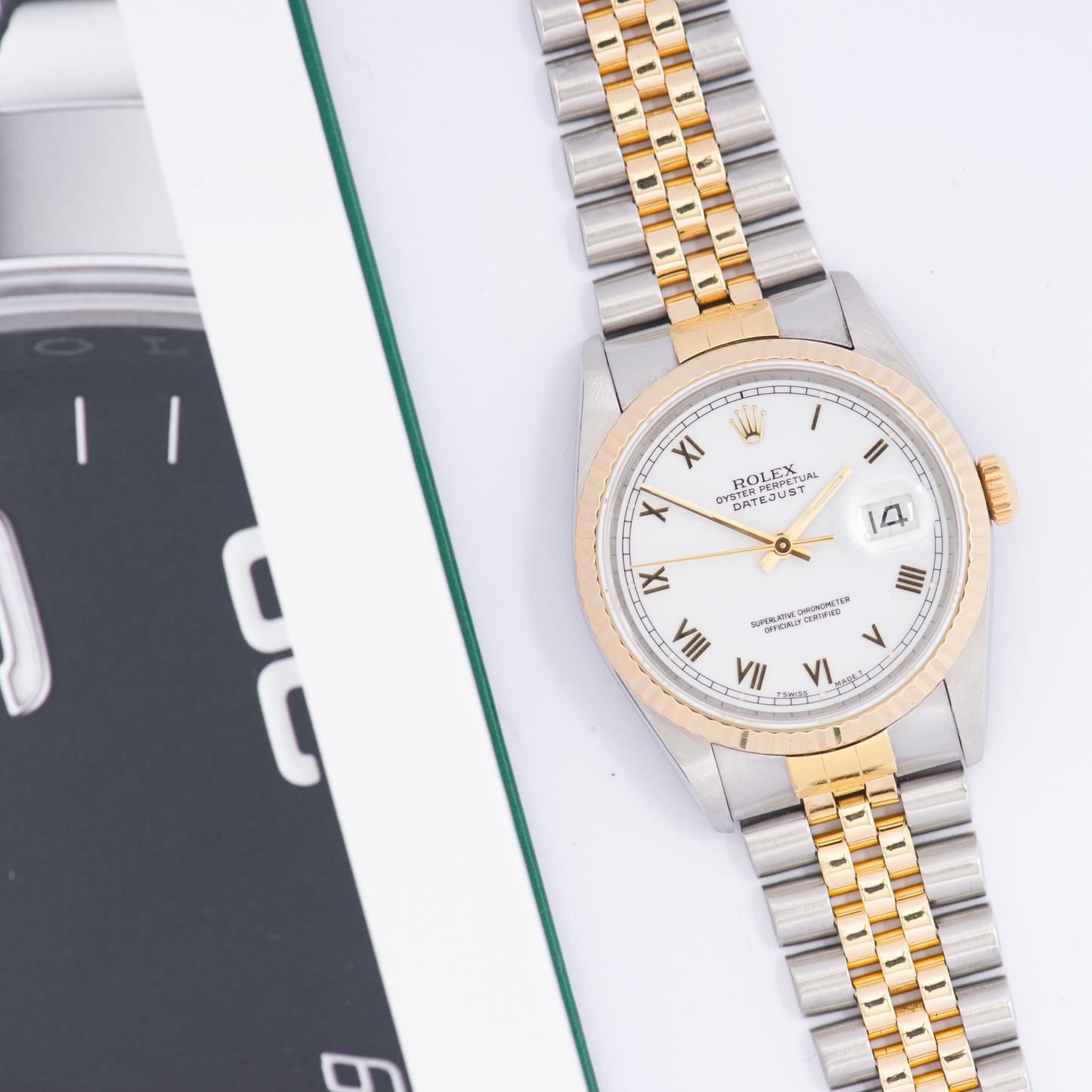 Rolex Oyster Perpetual Datejust 16233 White Small Roman Dial 1993