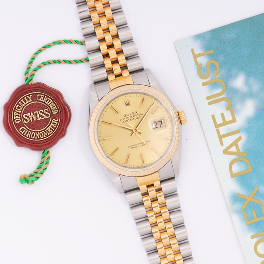 Rolex Oyster Perpetual Datejust 16233 Champagne Dial 1995