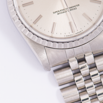 Rolex Oyster Perpetual Datejust 16220 Silver Stick Dial 1989