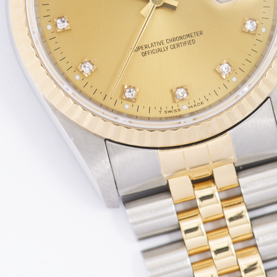 Rolex Oyster Perpetual Datejust 16233 Champagne Diamond Dial 1991