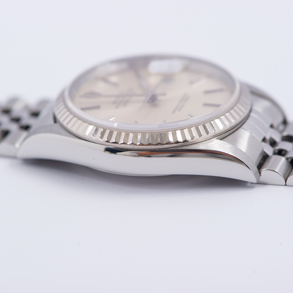 Rolex Oyster Perpetual Datejust 16234 Silver Stick Dial 1994