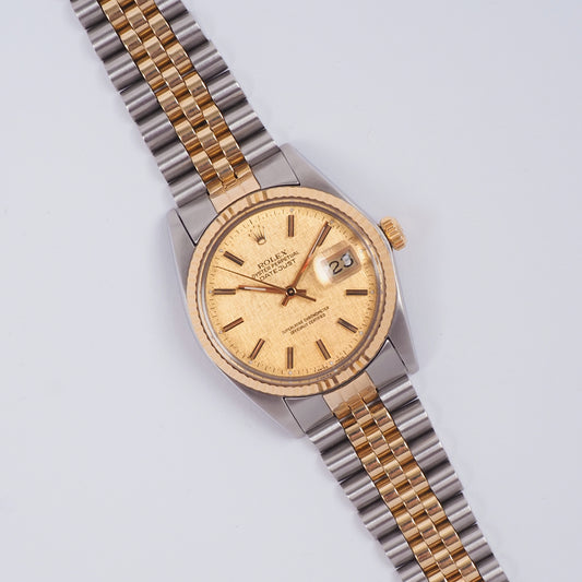 Rolex Oyster Perpetual Datejust 16013 Champagne Linen Dial 1984