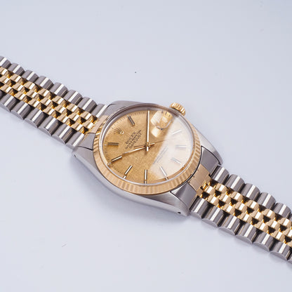 Rolex Oyster Perpetual Datejust 16013 Champagne Linen Dial 1984