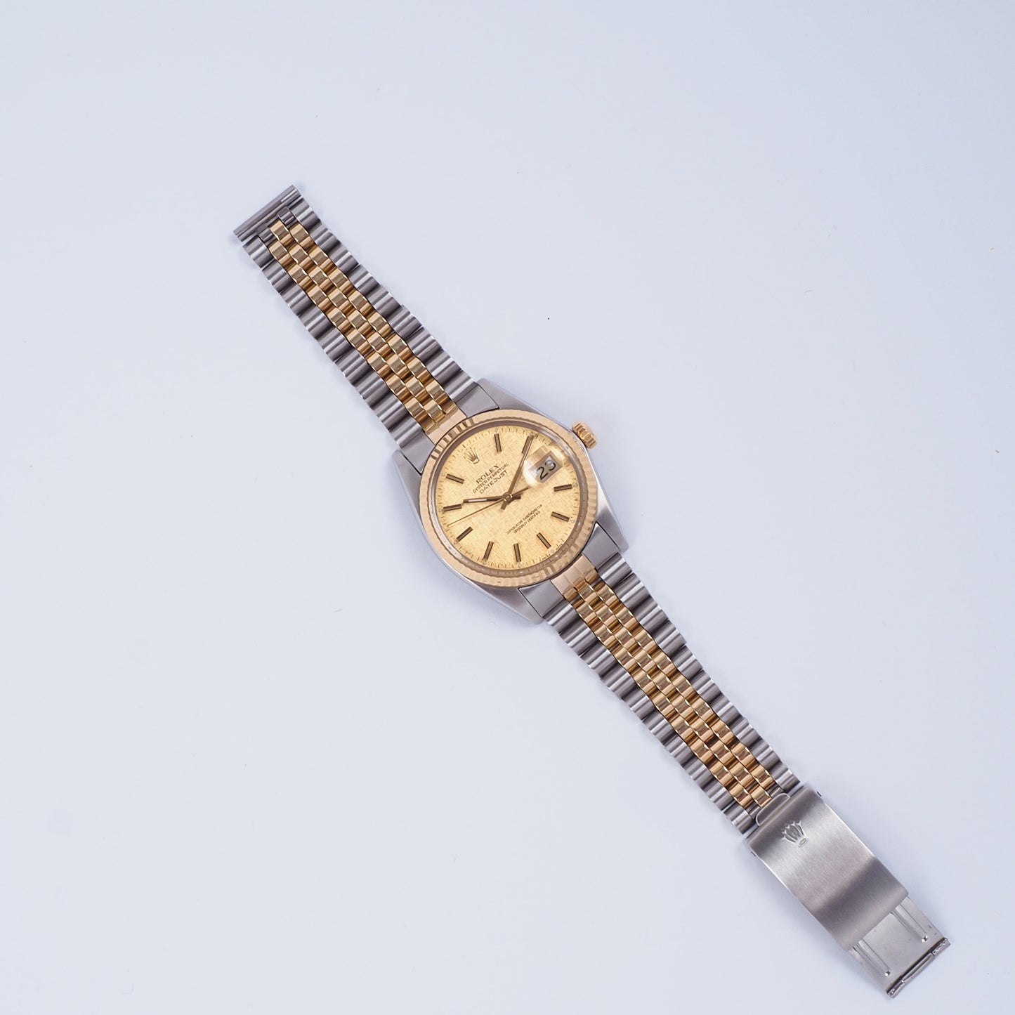Rolex Oyster Perpetual Datejust 16013 Champagne Linen Dial 1984