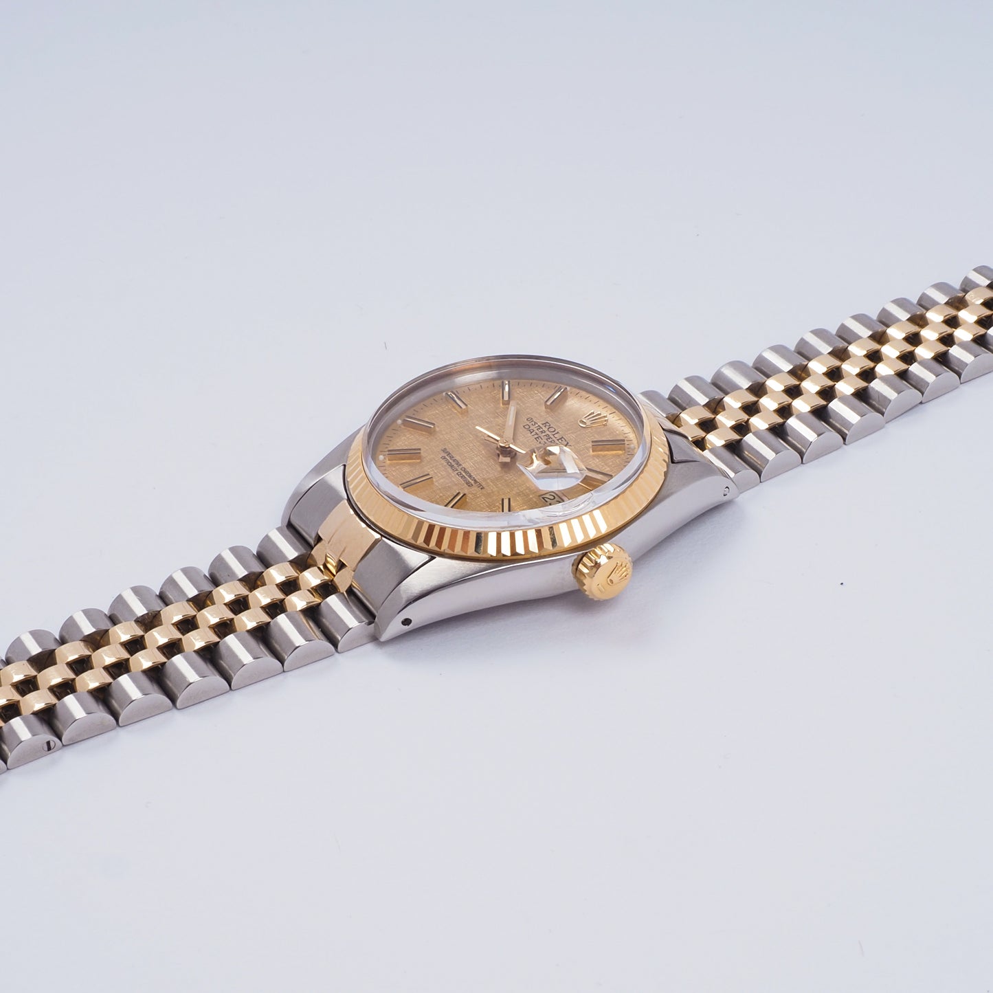 Rolex Oyster Perpetual Datejust 16013 Champagne Linen Dial 1984