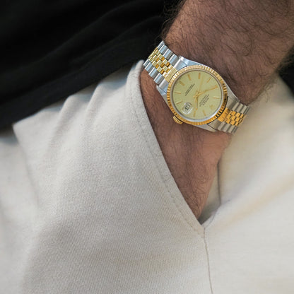 Rolex Oyster Perpetual Datejust 16233 Champagne dial 1991