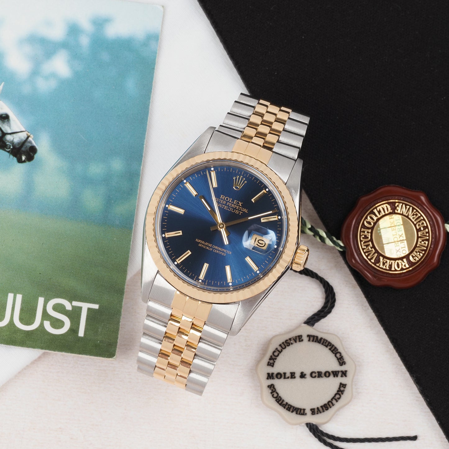 Rolex Oyster Perpetual Datejust 16013 Blue Dial 1987 FULL SET