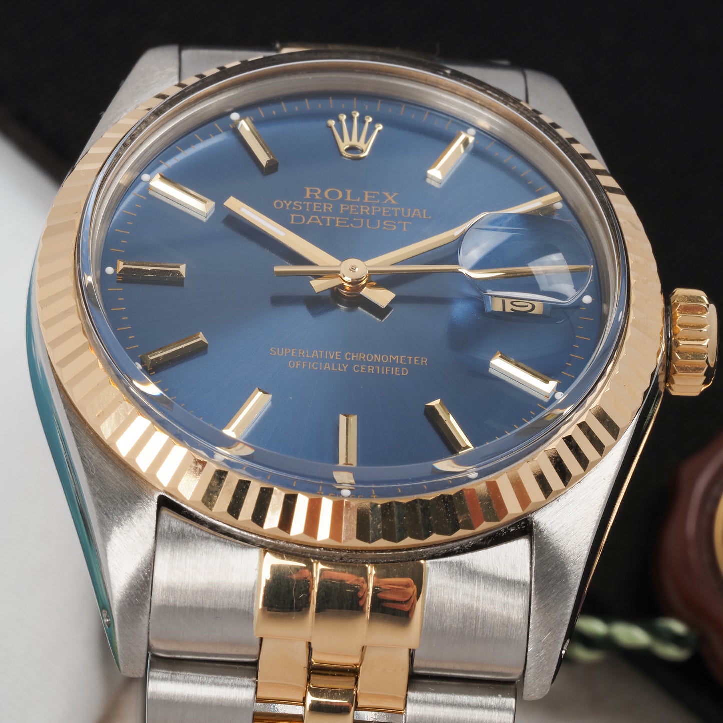 Rolex Oyster Perpetual Datejust 16013 Blue Dial 1987 FULL SET