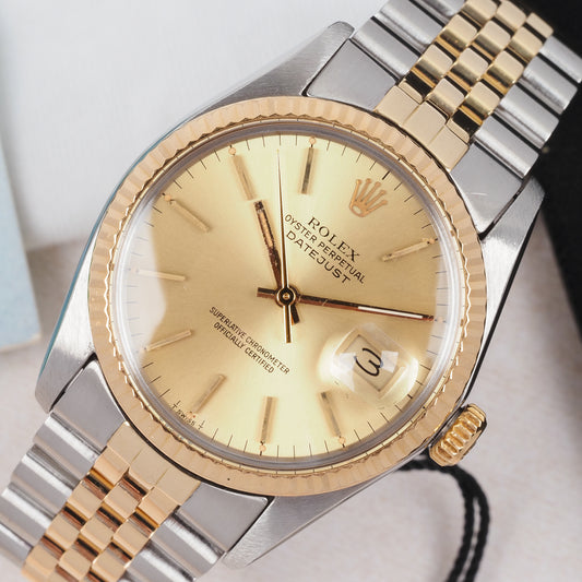Rolex Oyster Perpetual Datejust 16013 Champagne Dial 1984