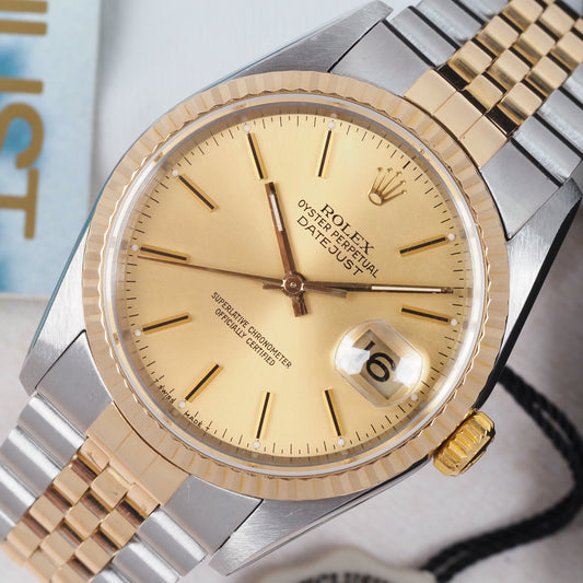 Rolex Oyster Perpetual Datejust 16233 Champagne Dial 1996