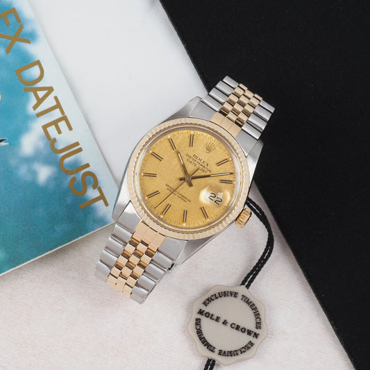 Rolex Oyster Perpetual Datejust 16013 Linen Dial 1981