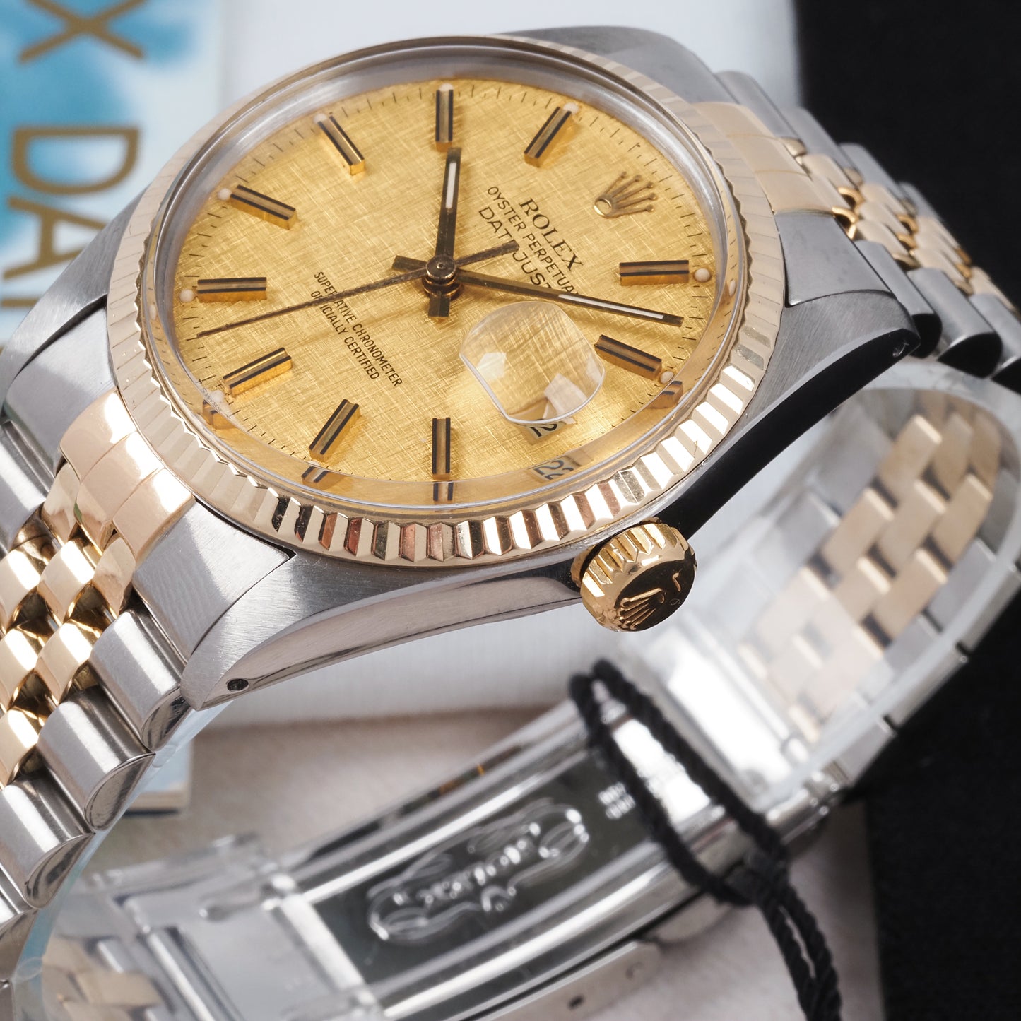 Rolex Oyster Perpetual Datejust 16013 Linen Dial 1981