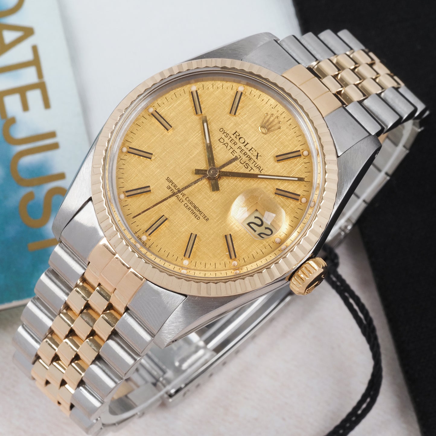 Rolex Oyster Perpetual Datejust 16013 Linen Dial 1981