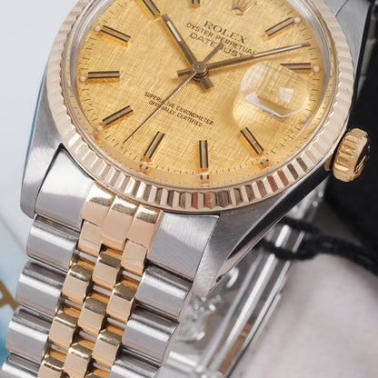 Rolex Oyster Perpetual Datejust 16013 Linen Dial 1981