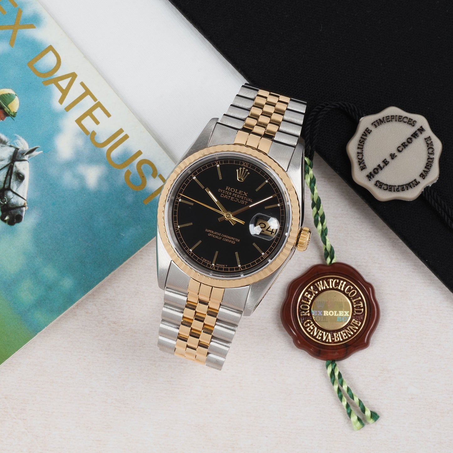 Rolex Oyster Perpetual Datejust 16233 Black Dial 1992 FULL SET