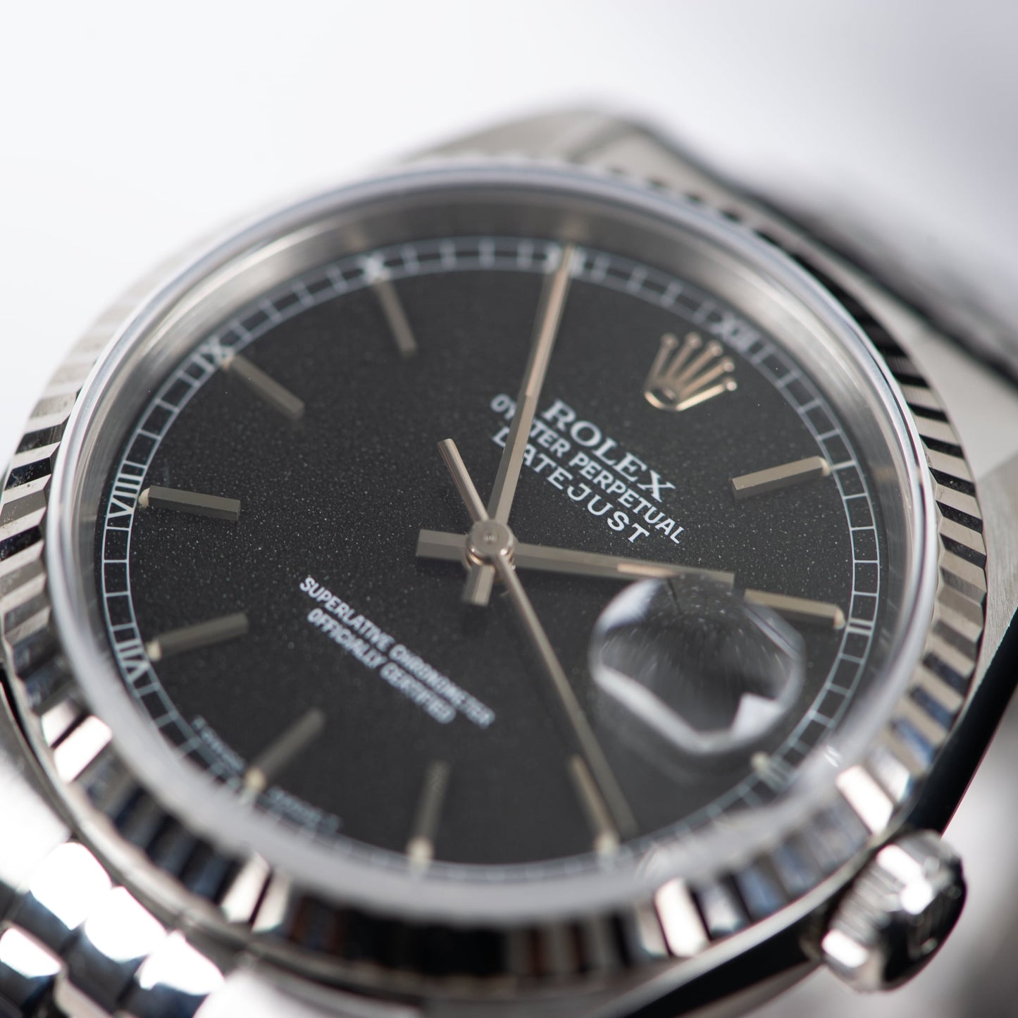 Rolex Oyster perpetual Datejust 16234 Black Stardust Dial 1991 FULL SET