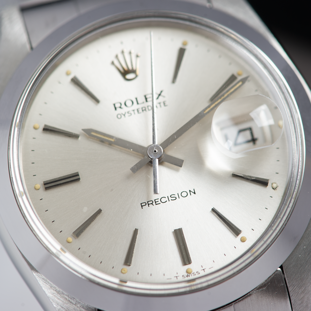 Rolex Oysterdate Precision 6694 Silver Dial 1982