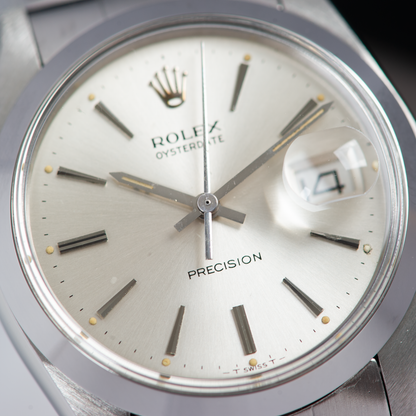 Rolex Oysterdate Precision 6694 Silver Dial 1982