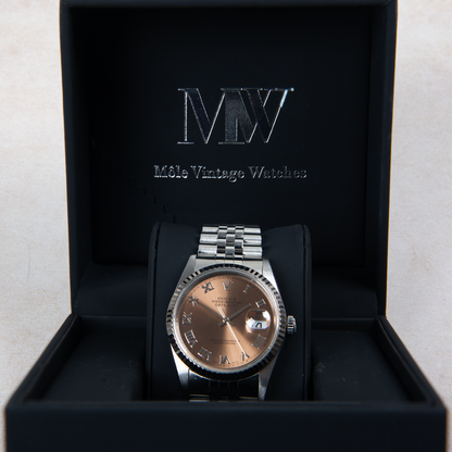 Rolex Oyster Perpetual Datejust 16234 Salmon Roman Dial 1996
