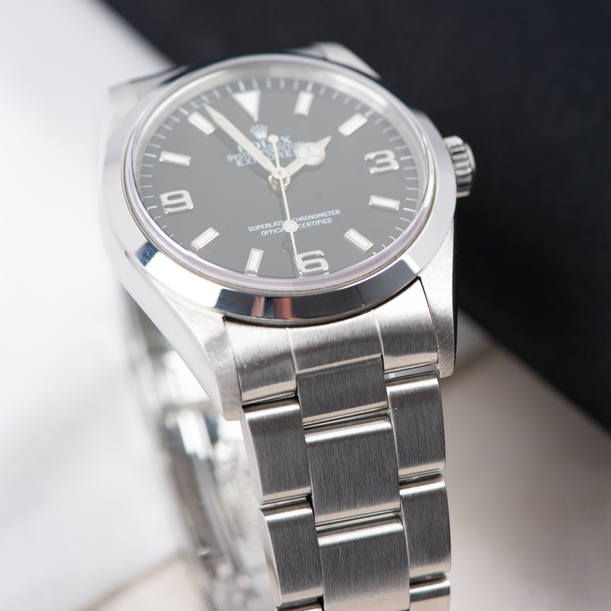 Rolex Oyster Perpetual Explorer 14270 Black "Swiss Only" Dial 1999 With Papers