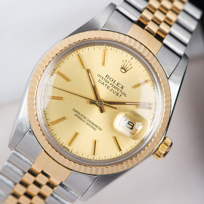 Rolex Oyster Perpetual Datejust 16013 Champagne Dial 1988