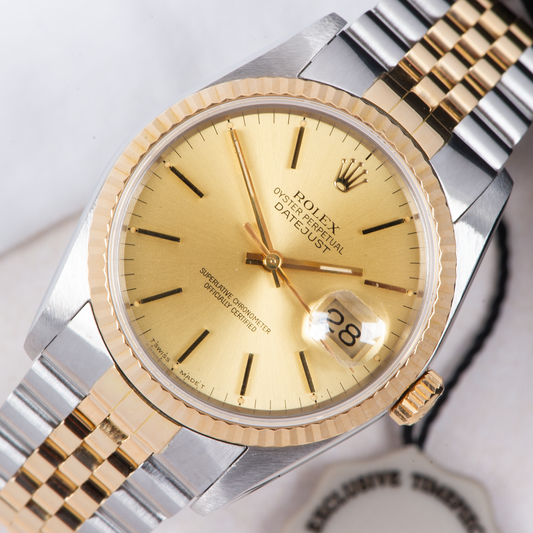 Rolex Oyster Perpetual Datejust 16233 Champagne Dial 1988