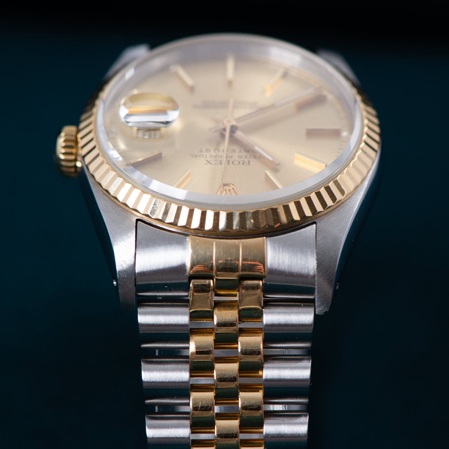 Rolex Oyster Perpetual Datejust 16233 champagne Stick Dial 1993