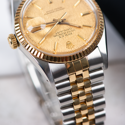 Rolex Oyster Perpetual Datejust 16013 Linen Dial 1985
