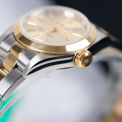 Rolex Lady Oyster perpetual No Date 67183 Champagne Dial 1996 With Papers